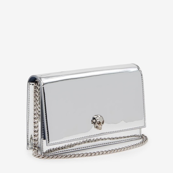 Metallic Silver Skull Shoulder Bag - Picture 2 of 16
